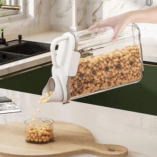 3 Pieces Of 2500ml, 1800ml, 1500ml Cereal Containers Storage Dispenser, Airtight Dry Food Storage Containers with Lids BPA Free Cereal Dispensers for Flour, Sugar, Grain, Rice Beans & Baking Supply St