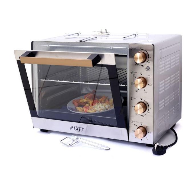 Pixel 60 Litres Convection Rotisserie Oven - Silver Steel