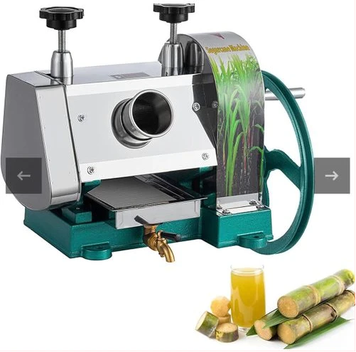 Manual Sugar Cane Juicer Machine Juice Squeezer Press Extractor With Handwhee- Silver [1 YR WRTY]