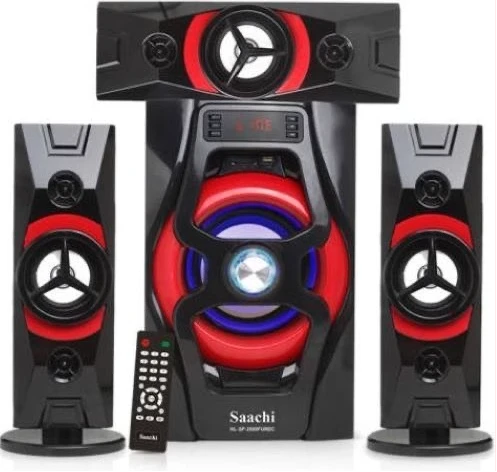 Saachi NL-SP-2581FURDC 3.1 Channel FM/SD Multi-Media Bluetooth Speaker System - Black,Red