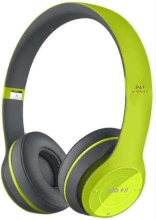 P47 Wireless Bluetooth Sports Portable Headphones with Stereo FM Headset - Green