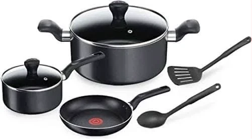 Tefal Aluminum Super Cook Non-Stick Cookware Set 7pcs B459S784
