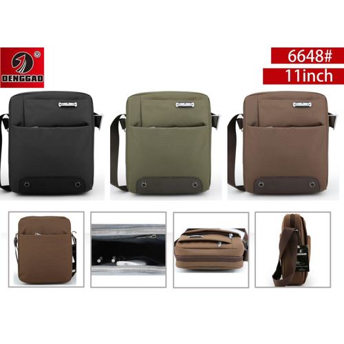 DENGGAO 1 Piece Of 11 Inch Small Canvas Messenger Bag for Men Medium-Sized Shoulder Bag Mens Retro Crossbody Bag Man Travel Bag Tablet Bag Case Suitable for A4 Magazine/iPad & Tablets- Multicolor