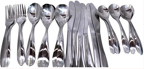 24pcs Cutlery (Forks, Spoons & Knives) - Silver