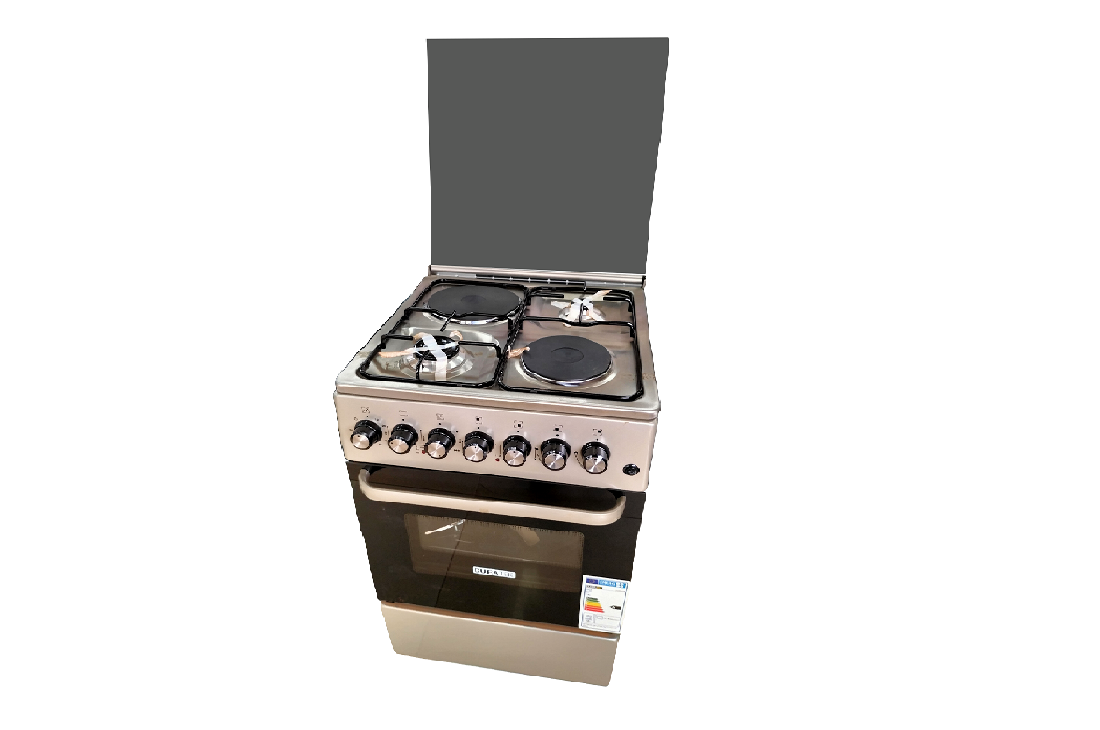 Duratek Cooker 50x50cm 2-Gas + 2-Electric Plates DTC5022STK, Electric Oven & Grill, Rotisserie