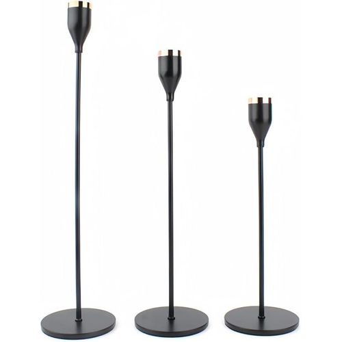 Candlestick Holders For Dining Room Table 3 Set, 9"x11"x13" Iron Candle Holder Three-Piece Set Table Decor centerpieces House Decorations Living Room, Decor Wedding Decor