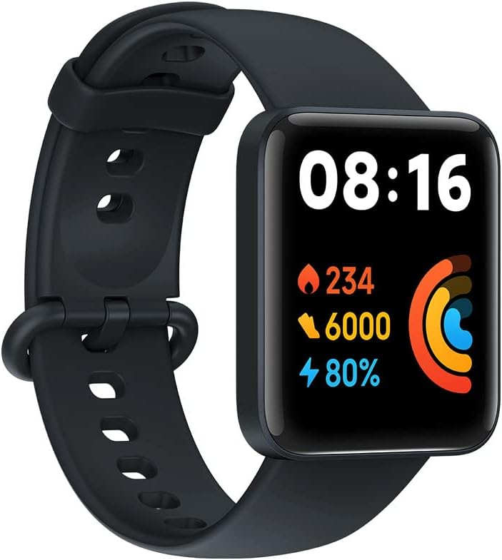 Xiaomi Redmi Watch 2 Lite, 100+ Fitness Modes, 1.55" Colorful Touch Display, 5 ATM Water Resistance, SPO₂ Measurement, 24-Hour Heart Rate Tracking, Multi-System Standalone GPS, Black