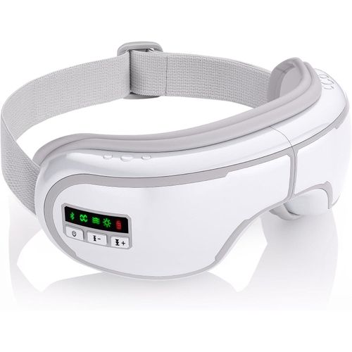 Mulit Modes Intelligent Air Pressure Vibration Wireless Music Eye Massager with Heat,FSA/HSA Eligible Eye Mask,Compression Massage,Eye Massager for Migraine Relief,Reduces Dark Circles, Eye Strain & I