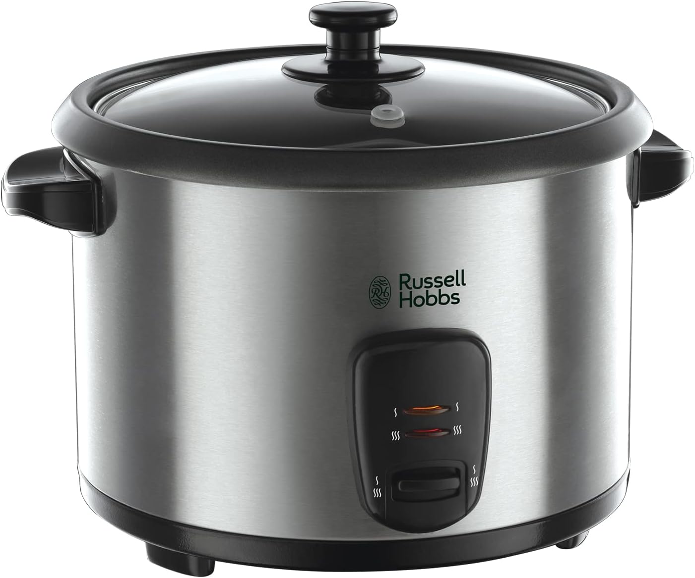 Russell Hobbs Rice Cooker 1.8L, 10 Cups Capacity, Keep Warm, Steaming Tray, Stainless Steel 700 W 19750JAS Black/Silver