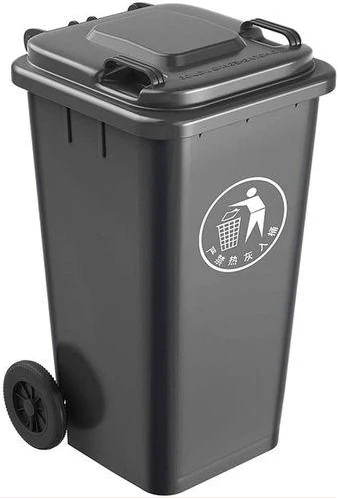 Outdoor 240L Plastic Waste Bin- Standard Size Dustbin, Garbage Bin - Grey