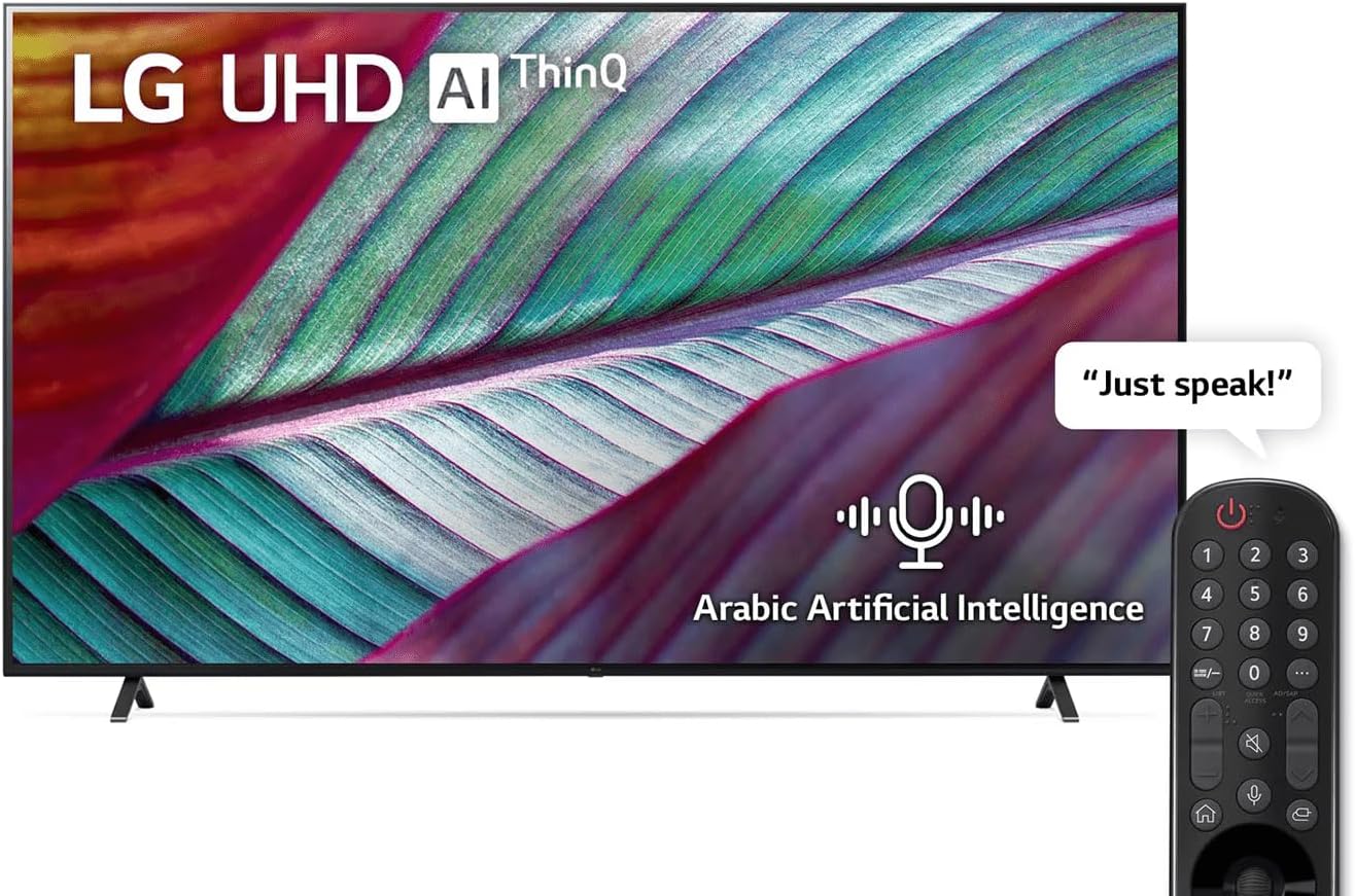 LG 55-inch 4K UHD Smart TV 55UR7800; Gaming TV, Active HDR, WebOS Smart AI ThinQ, Voice Remote, Bluetooth