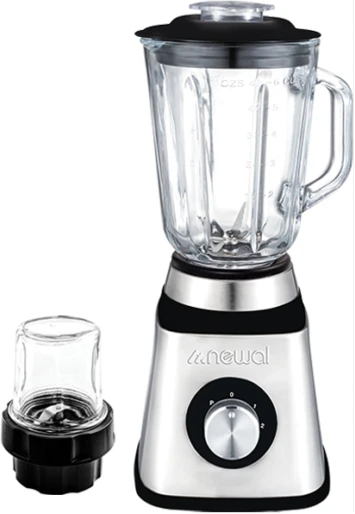 Newal Glass Jar Ice crushing Blender 1.5L NWL-3047 - Silver, Black