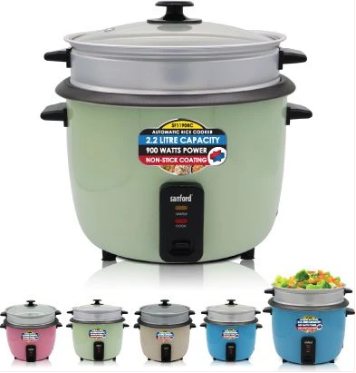 Sanford 1.5 Litre Rice Cooker Steamer Pot- Multi-colour .