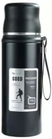 Top Sport 1000ml Thermos Portable Vacuum Flask Insulated Tumbler Bottle With Rope -Black