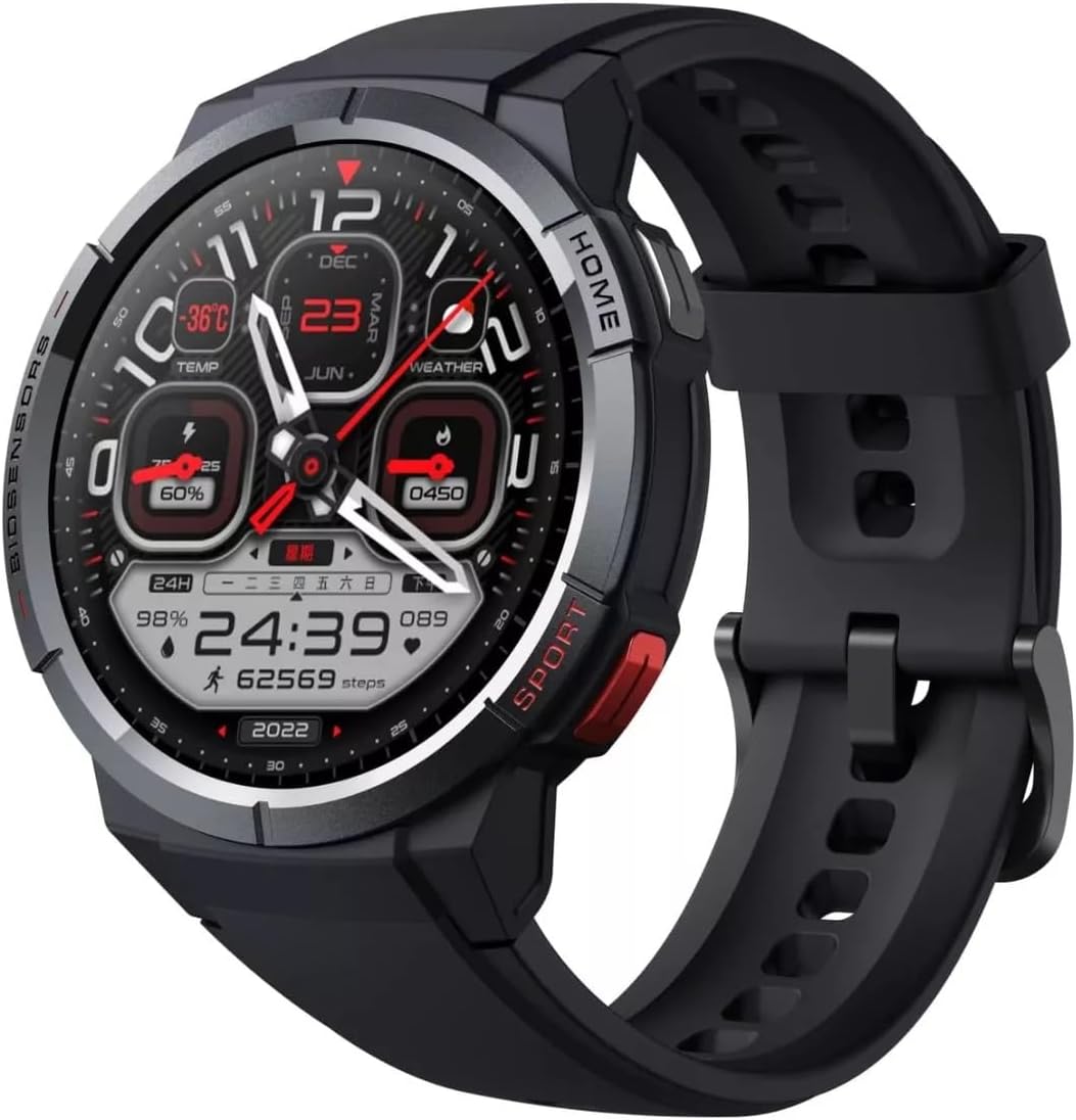 Mibro Smart Watch GS, 1.43'' Amoled HD Touch Screen 5ATM Waterproof Smartwatch Fitness Tracker for Android iOS Phones with Heart Rate SpO2 Sleep Monitor, 70 Sports Modes Fitness Watch for Women Men