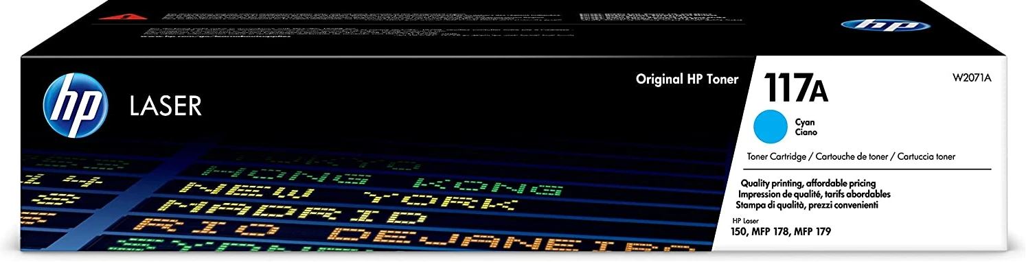 HP 117A Original Laser Toner Cartridge, Cyan, Single Pack