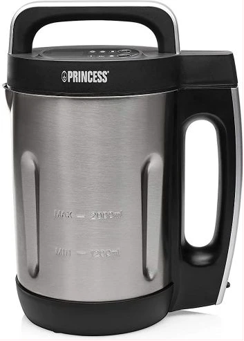 2Litres Soup Maker Cooker Blender Bowl Cup Stainless Steel- Silver