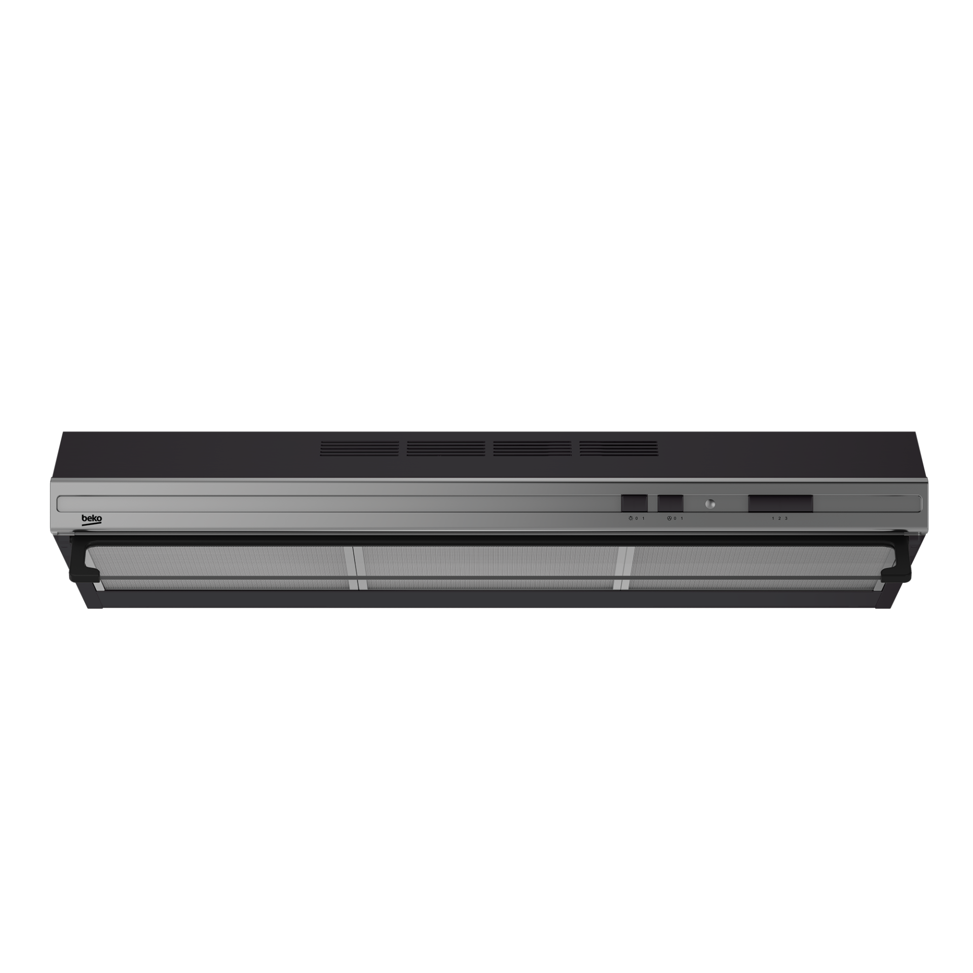 Beko 90cm Built-in Under Cabinet Hood CFB9433XH; Cooker Hood, Stainless Steel Finish, 3 Power Levels, 380 m³/h Extraction, Halogen Lighting