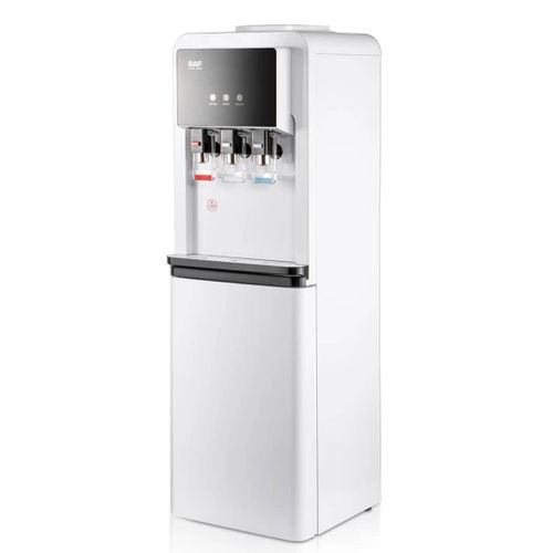 RAF 3 Tap Electric LED Display Dual Use Free Standing Hot Cold Water Dispenser Fast Delivery Instant Heating Cooling With Cabinet Plastic Housing For Household Use With Compressor