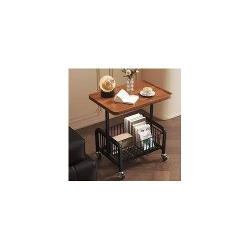 Armrest Side Stand Movable Home Small Coffee Table Built-in Nightstand, Trolley Rack Shelves Storage Sheets With Wheels Snack Storage Racks For Living Room Office