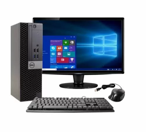DELL Refurbished Desktop Computer, Dual Core, 500GB HDD, 4GB RAM, 19-Inch Monitor - Black