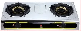 IQRA Gas Stove IQ-GS2BSS; Two Gas Burners, Auto Ignition - Stainless Steel