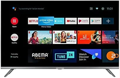 EBON 50-Inch Smart TV UHD 4K E50SAFS; Android LED TV, 2- Remote Controls, WiFi, 3- HDMI Ports, USB, Inbuilt Free To Air Decoder - Black