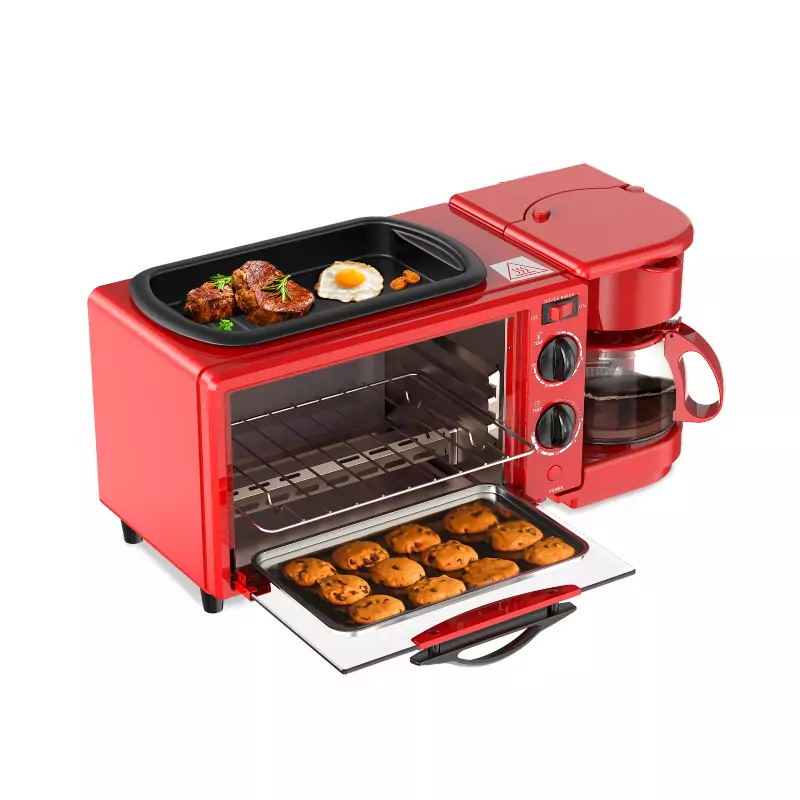 Decakila 3 in 1 Breakfast Station; Bake, Fry, Prepare Coffee, KEEV003R
