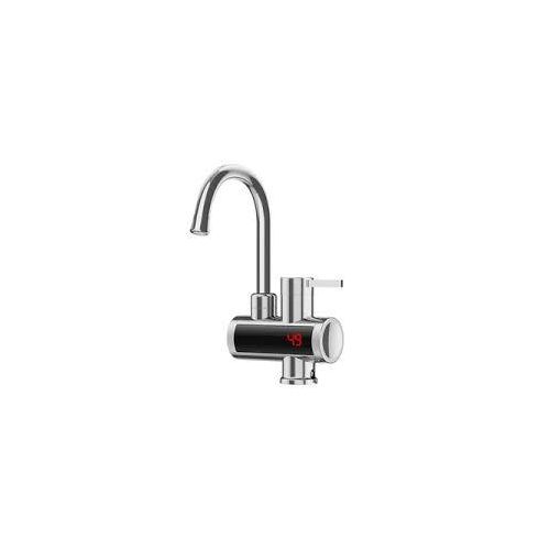 LCD Electric Speed Hot Water Faucet, Stainless Steel Electric Faucet, 360°Rotating, Portable and Adjustable, Temperature Display Electric Faucet