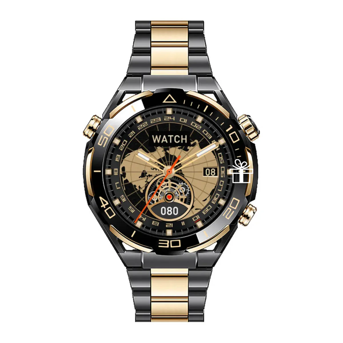 Haino Teko RW-68 WATCH Ultimate Smart Watch with AMOLED Display Bluetooth Calling GPS Map Display and 3 Pair Straps Black