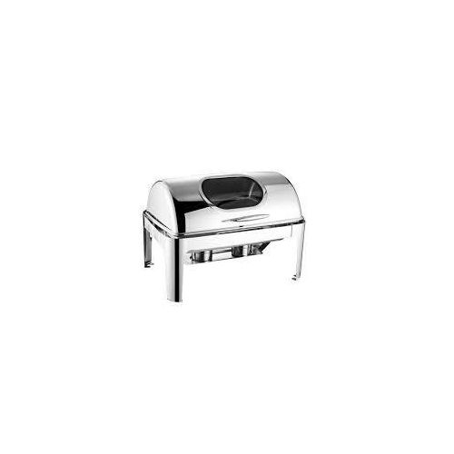 9L Single Food Pan Chafing Dish Stainless Steel Buffet Tray Set, 180° All-Steel Visible Flip Cover, Full Body Mirror Polish, Buffet Warmer, Cafeteria Thermal Insulation Equipment Visible Lid Single Co