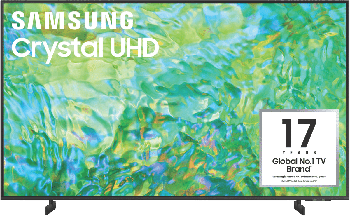 Samsung 85″ CU8000 4K Crystal UHD Smart TV, Wi-Fi, Bluetooth, Dolby Atmos