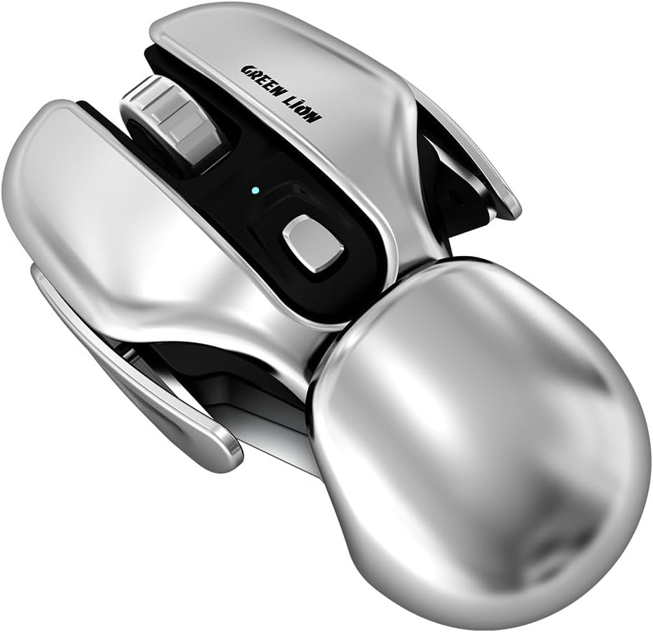 Green Lion G266 Beetles Metal Mouse, Multiple DPI, 3M Clicks Lifetime, 300k SCrolls Lifetime, 8mAh Working current, 48hrs Working Time, 300mAh Battery, Ultra Silent Clicking, Ergonomic Design.
