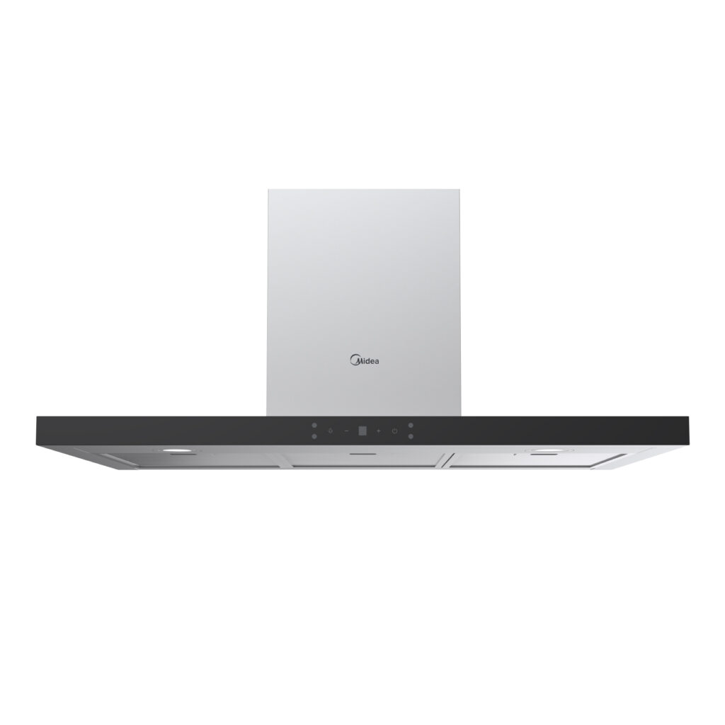Midea 90cm Kitchen Hood MH90M80ET22SJ-VD, Digital Control, 5 layer Filter, 290W, 1080 m³/hour, Built-in Ventilation Pipe, Kitchen Extractor Chimney Hood