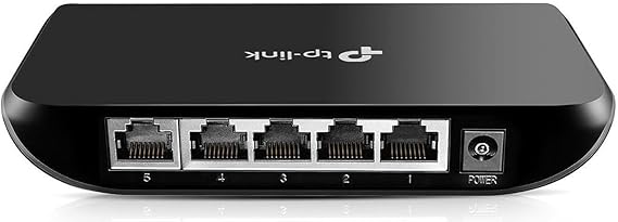 TP-Link  TL-SG1005D 5 Port Gigabit Ethernet Network Switch, Plug and Play, Desktop or Wall-Mount, Plastic Case Ethernet Splitter, Fanless, Traffic Optimization, Unmanaged