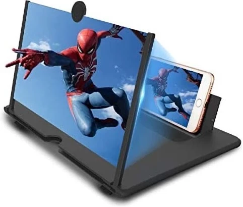 Mobile Phone Screen Magnifier, Amplifier with Holder Stand, Black
