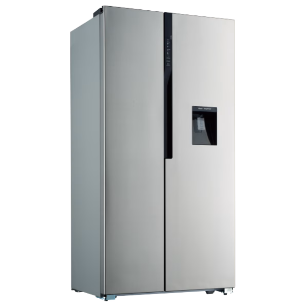 ADH 658 - Litres Fridge, Double Door Refrigerator With Water Dispenser - Silver