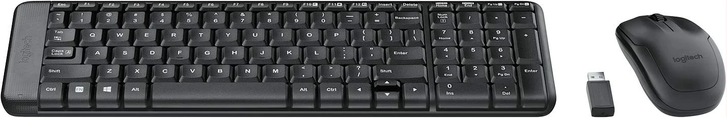 Logitech MK220 Wireless Keyboard and Mouse Combo (Black)