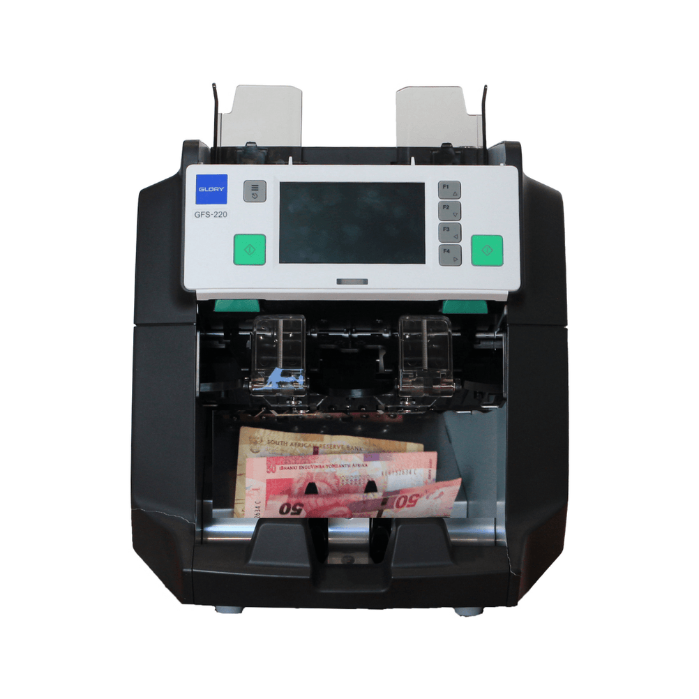 Glory GFS-220 Series - Banknote Counter And Sorter, Bank Bill Counter - Black