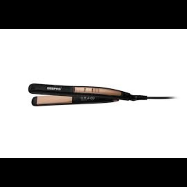 GEEPAS Ceramic Hair Straightener- GHS86102/ Slim Design with Display and Ceramic-Coated Plate/ 360-Degree Swivel Cord, Dry and Wet Function/ Perfect for Salon and at Home Styling/ Black, 2 Years Warra