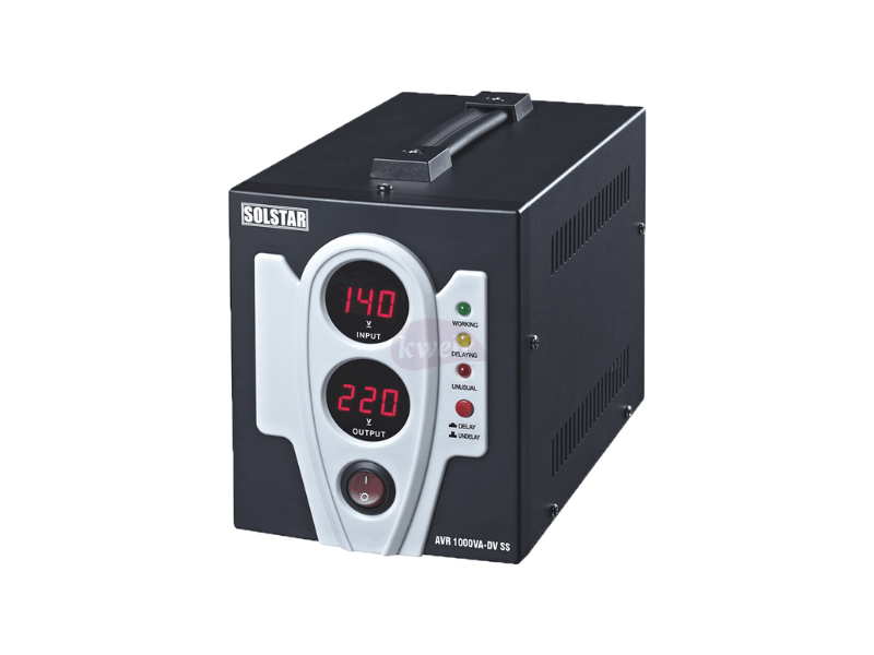 Buy new Solstar Voltage Stabiliser/Regulator DVR1000VA; 120-280V~ Input, 1000VA (watts) Output, Digital Display in Uganda - - Free Delivery > Long warranty > Lifetime After-sales Support