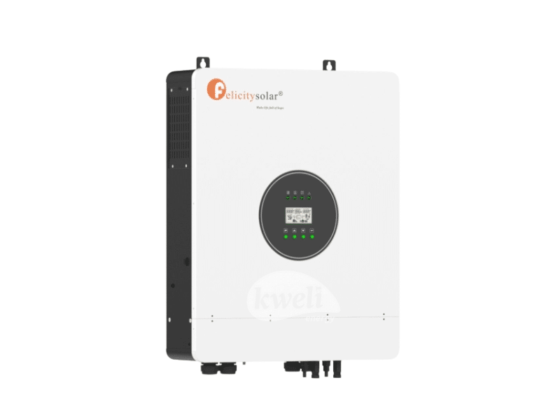 Buy new Felicity 8kVA/8kW 48V Hybrid Inverter IVEM8048; 8kWp/500Voc/90-450V Built-in Dual MPPT Charge Controllers, Battery Charger, Pure Sine Wave Output, High-Frequency Design in Uganda - - Free Deli