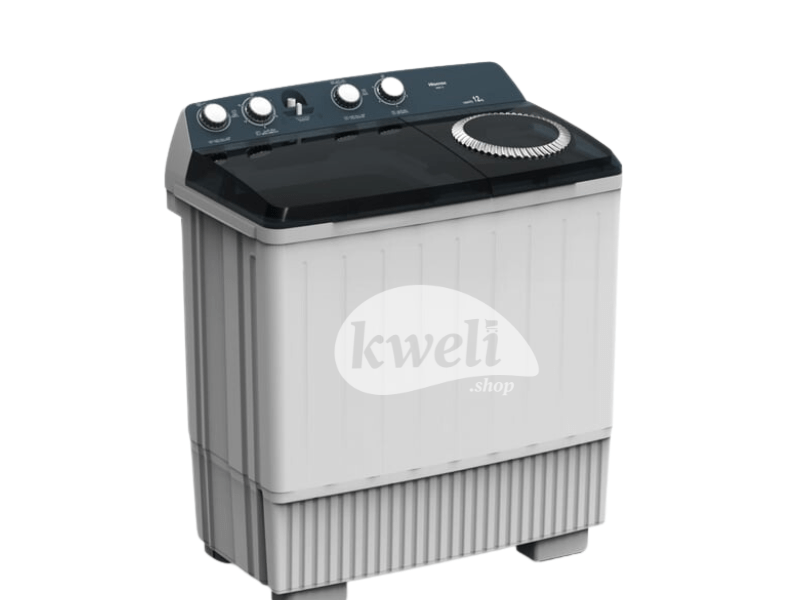 Buy new Hisense 12kg Twin Tub Washing Machine WSBE121; Semi-automatic (Manual) Washing Machine in Uganda - - Free Delivery > Long warranty > Lifetime After-sales Support