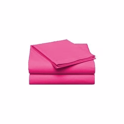 Double Cotton Bed Sheets with 2 Pillowcases - Pink