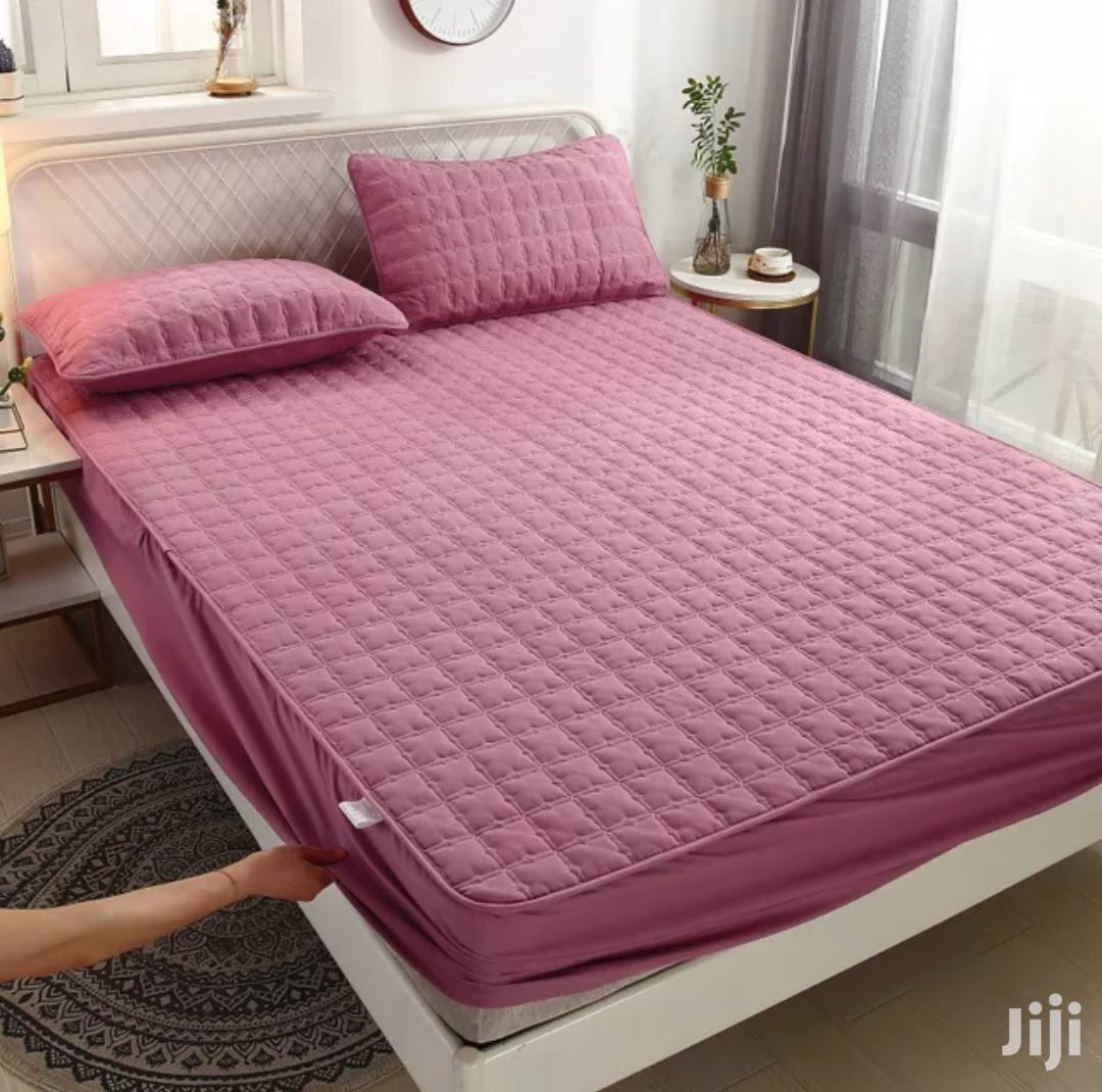 Quilted Waterproof Mattress Protector, Purple