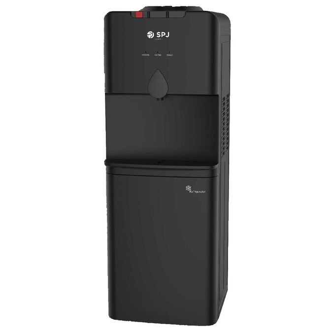 SPJ Hot & Cold 3Tap Water Dispenser With A Refrigerator – Black
