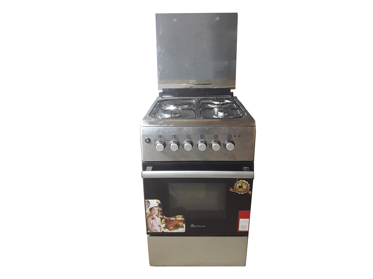 BlueFlame Cooker NL6031E 60x50cm 3gas burners +1 electric plate with electric oven, inox – stainless steel