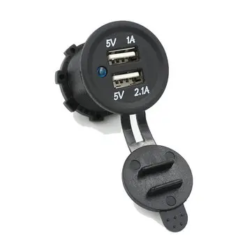 Dvojitý 12V USB adaptér pro motocykl nebo auto bez statoru