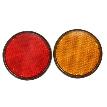 2 x 2 palce Kulaté reflexní prvky červené oranžové Univerzální pro motocykl ATV Dirt Bike
