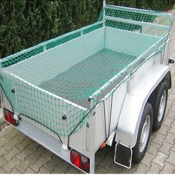 Těžká Nákladní Síť 220x170cm Zelená Elastická Síť Prostora Pro Sklápěcí Vůz Přívěs Popelářské Vozidlo Kryt Síťky